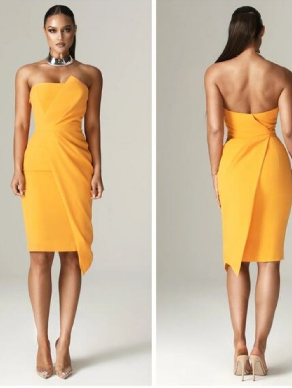 NEW Alieva Eliana Orange Dress